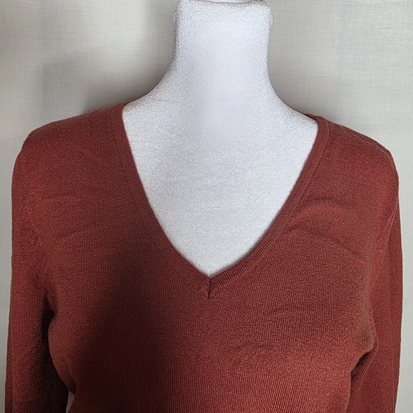 99 Jane Street Womens Burnt Orange Sweater Open Back Size Medium - Picture 5 of 8